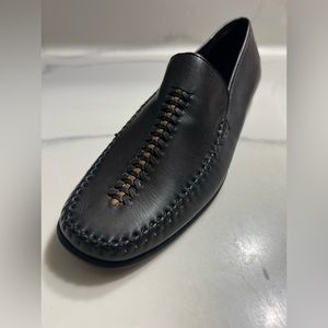 Cole Haan Womens Stitch Vamp Brown Leather Round Toe Loafer Flat Size 8 AA